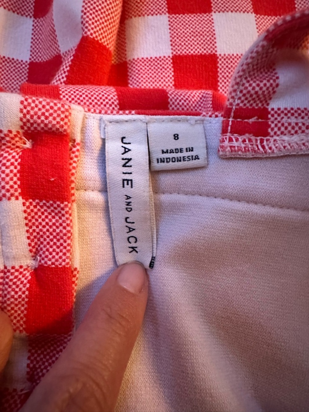 Janie and Jack Red Gingham Ponte Dress | Girls size 8 | EUC ♥️ - Picture 6 of 7